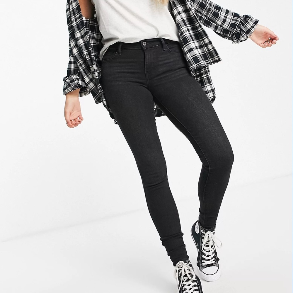 Levi's 710 super skinny jeans in washed black 27